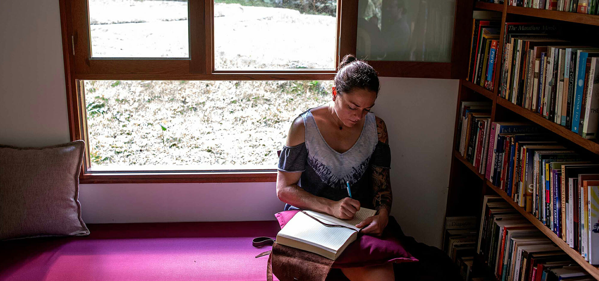 Photo of a person journaling