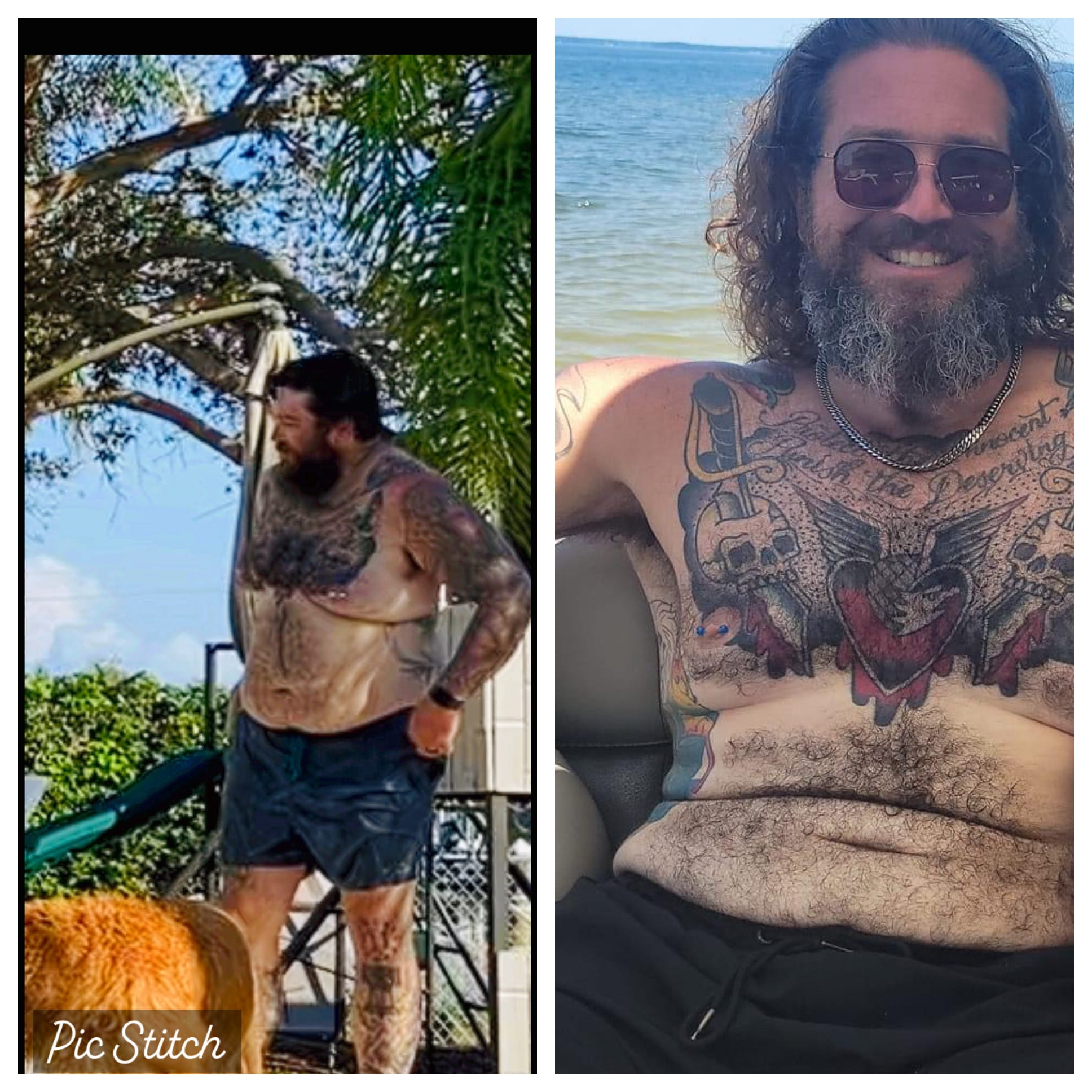 Photo of veteran showing his weight loss