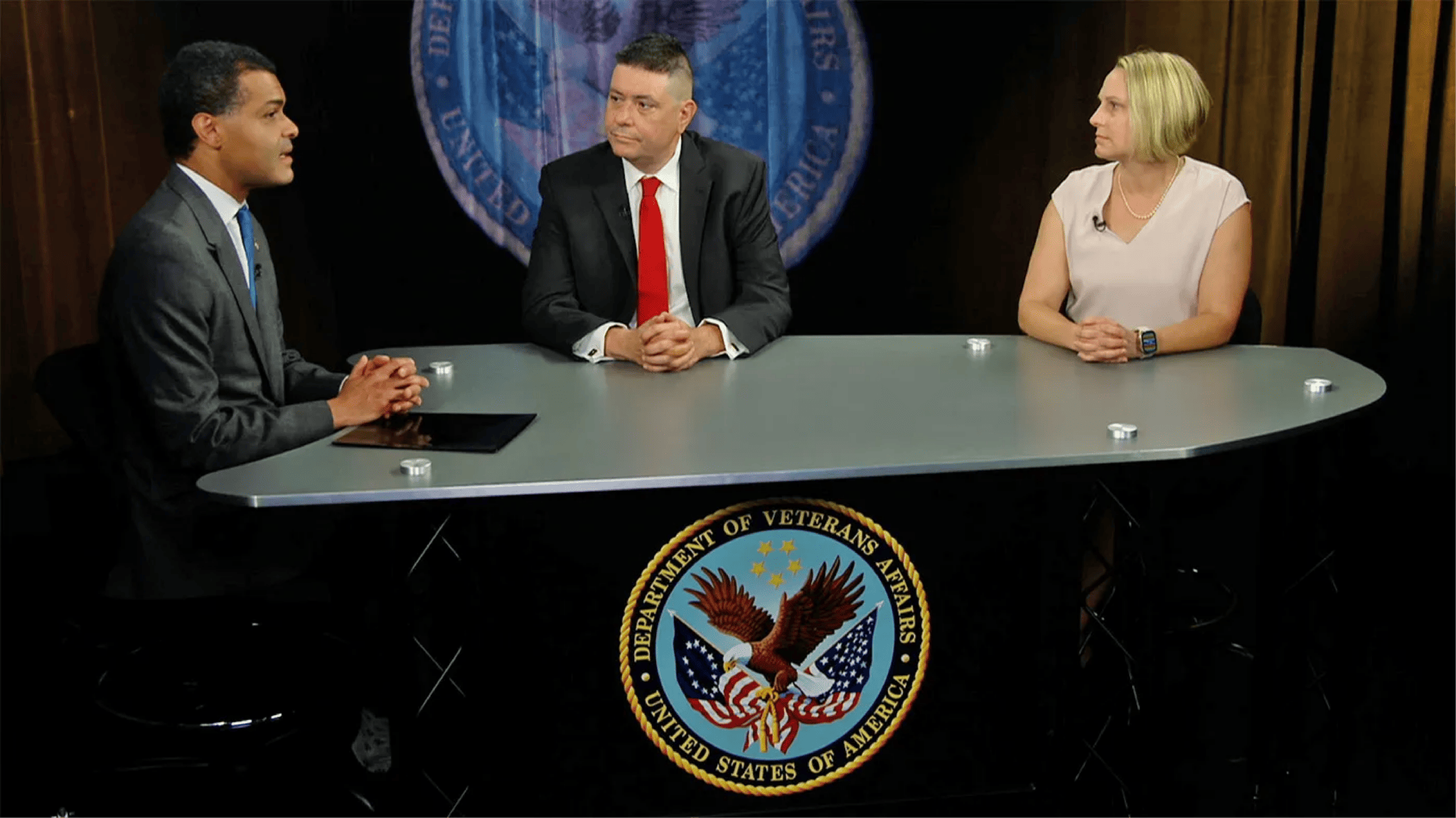 Photo of panelists discussing psychedelic therapy